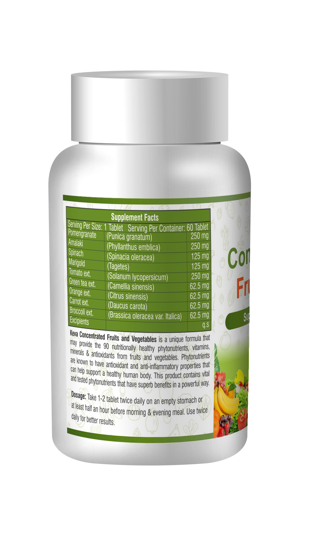 Keva Concentrated Fruit and Veg Tablet