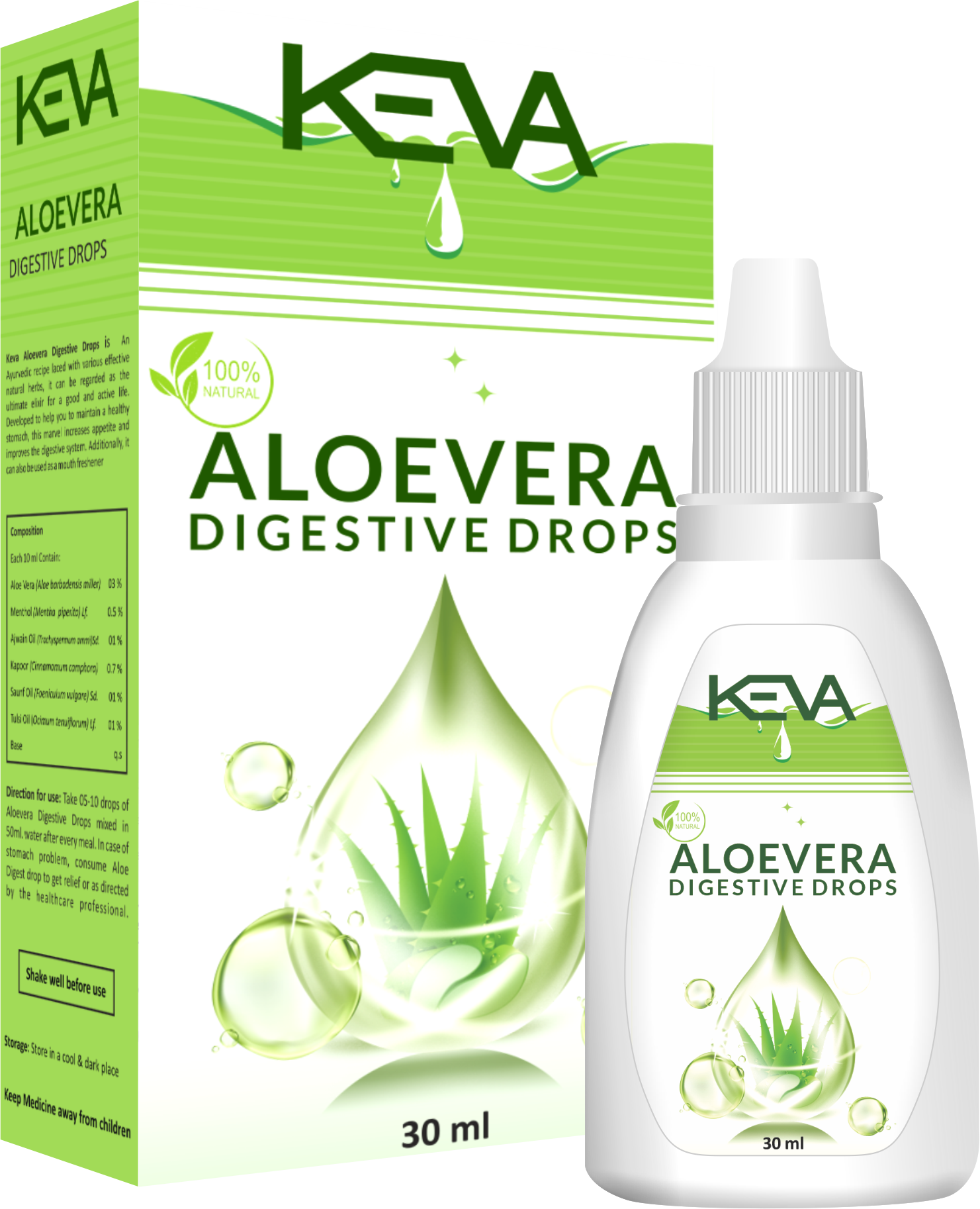 KEVA Aloe Vera Digestive Drops 30ml